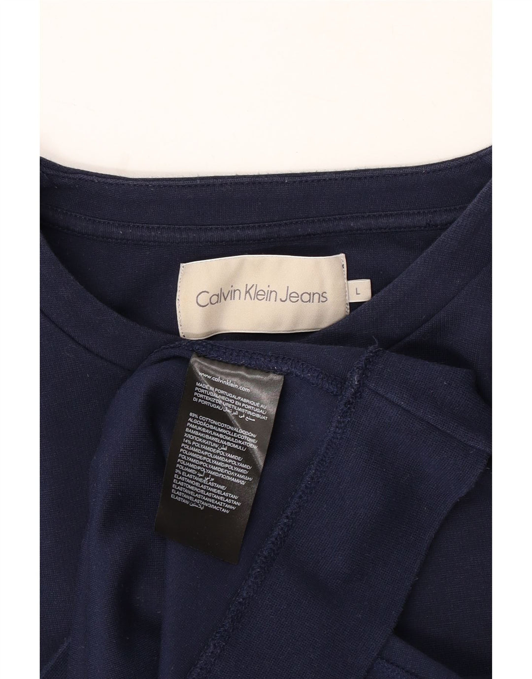 CALVIN KLEIN JEANS Sweatshirt til mænd Stor marineblå bomuld