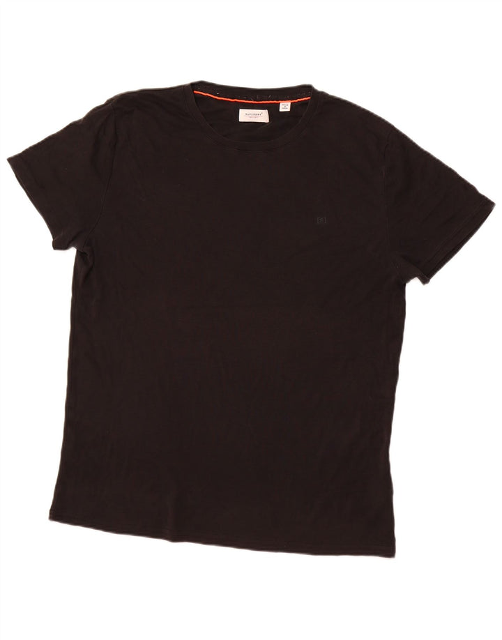 Superdry T-shirt top til mænd, stor sort bomuld