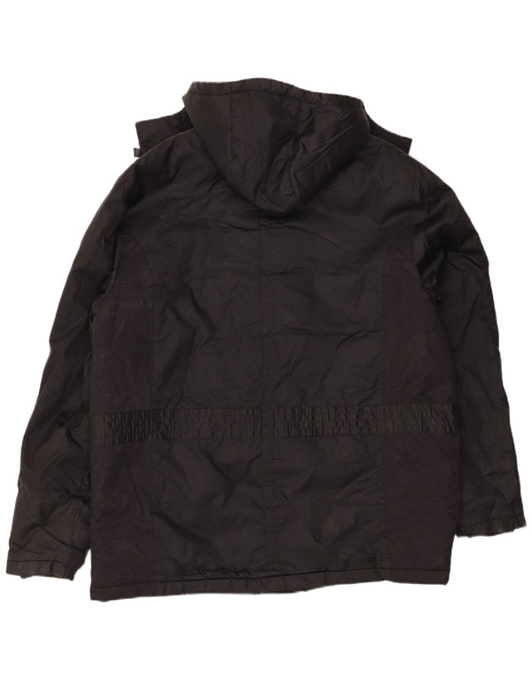 Adidas Herre Hooded Utility Jacket UK 40 Large Black Polyamide