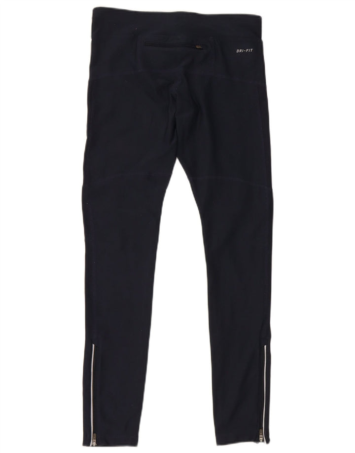 Nike Dame Dri Fit Leggings UK 6 XS Navy Blue Polyester