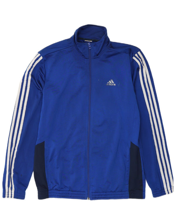 Adidas Træningsdragt til mænd Topjakke UK 40/42 Medium Blue Colourblock Polyester