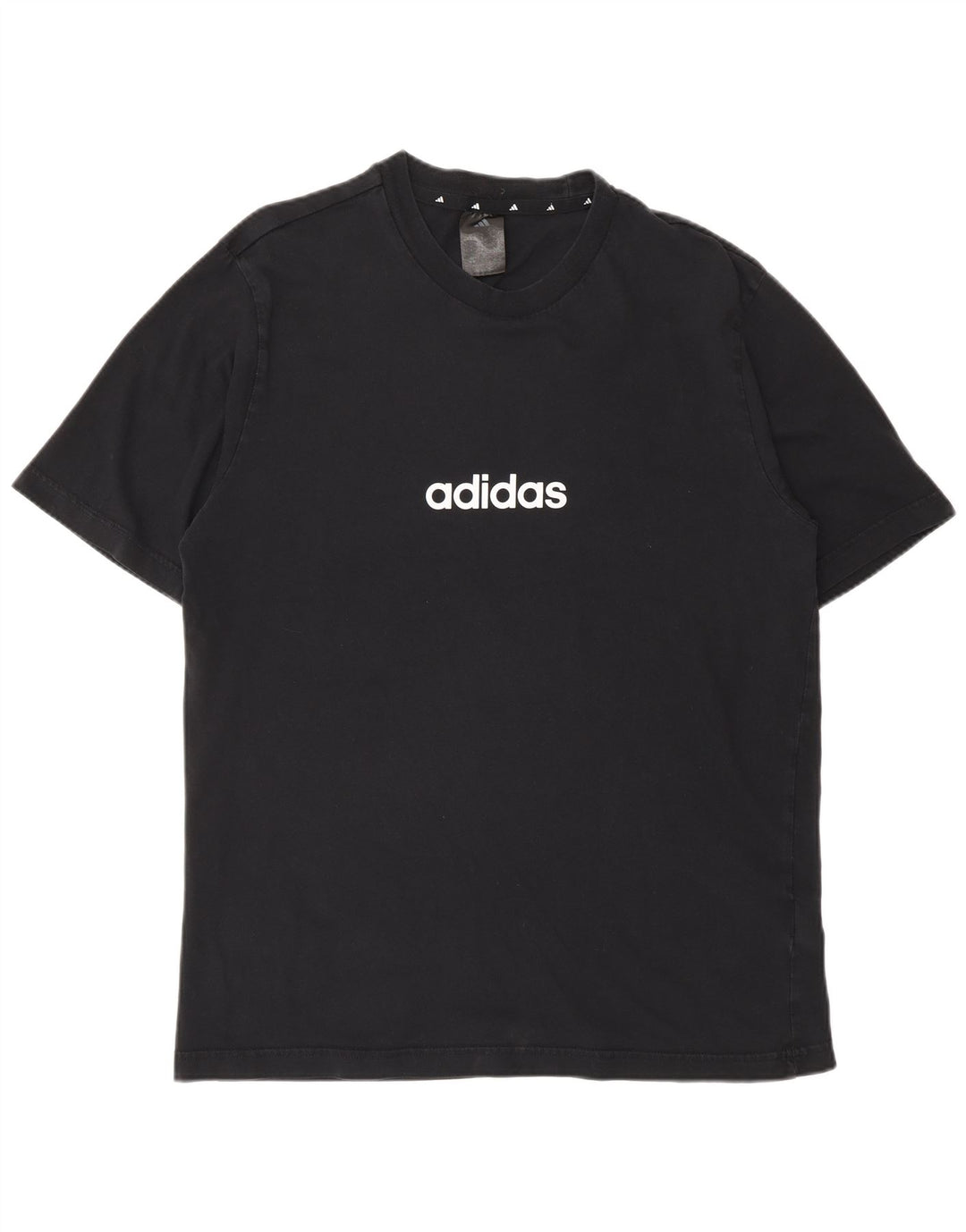 ADIDAS Grafisk T-shirt til mænd, medium sort bomuld