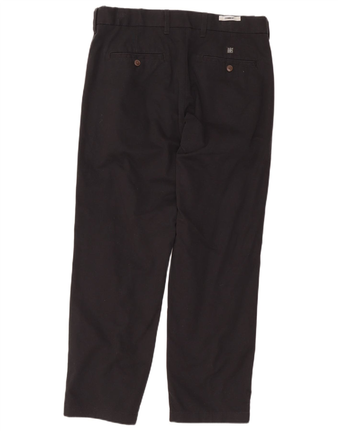 Marks & Spencer Herre Regular Fit Chinobukser W34 L29 Sort bomuld