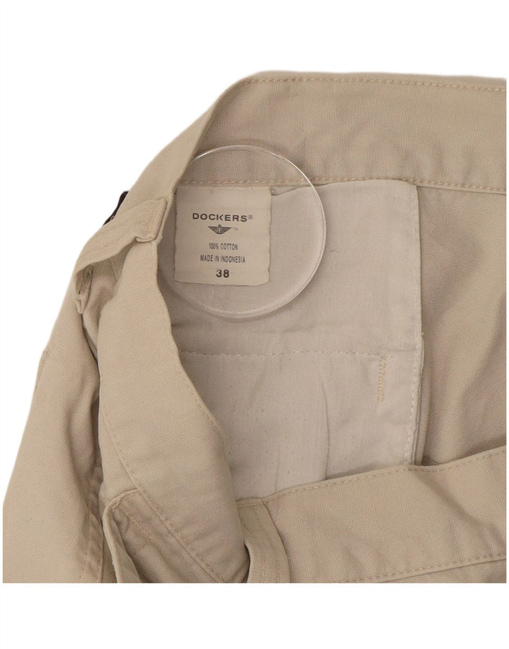 DOCKERS Herre Cargo Shorts W38 XL Beige Bomuld