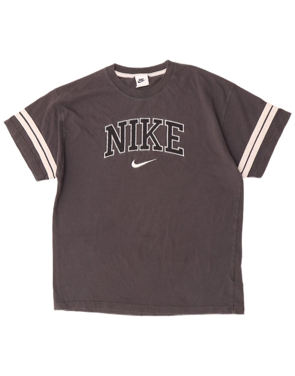 Nike Herre grafisk T-shirt Top Medium Grey Colourblock Bomuld