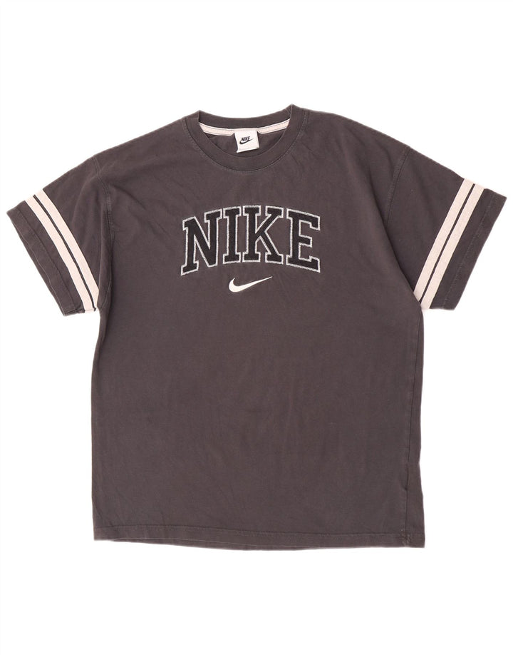 Nike Herre grafisk T-shirt Top Medium Grey Colourblock Bomuld