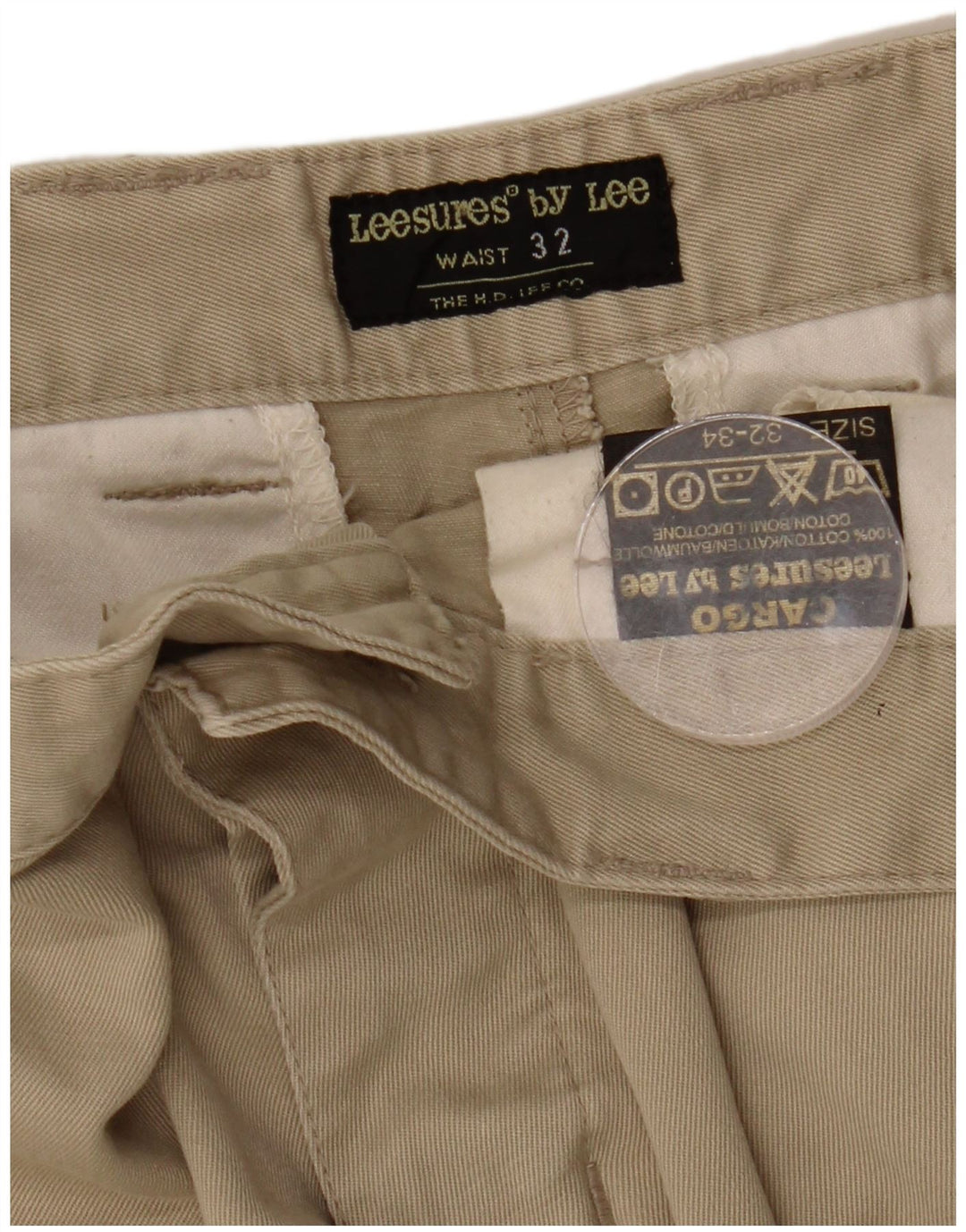 LEE Straight Cargo Bukser til mænd W32 L34 Beige Bomuld
