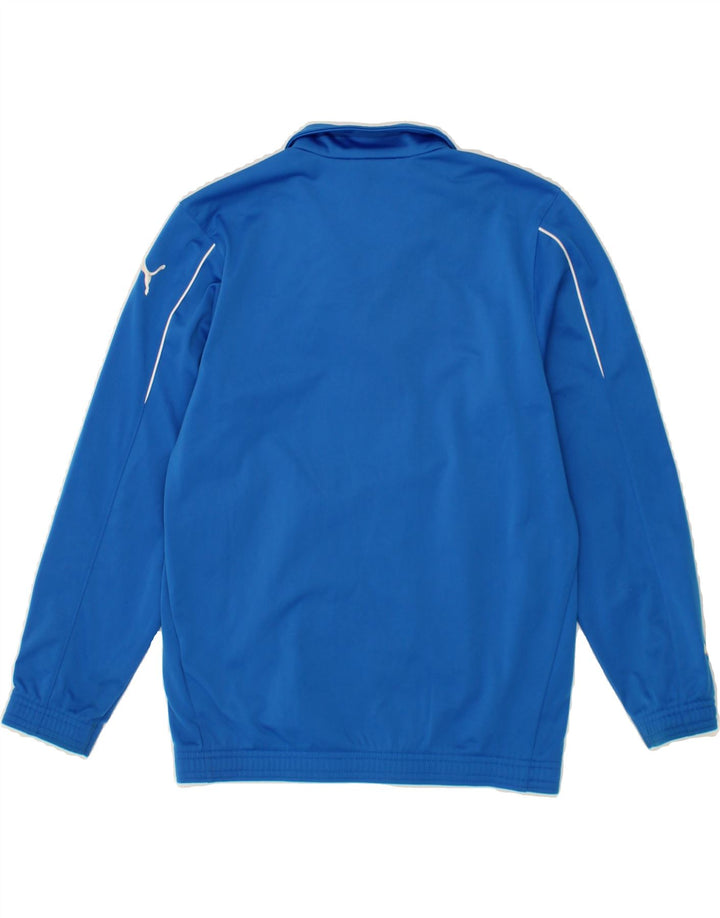 PUMA Boys Graphic Tracksuit Top Jacket 11-12 Years Blue Polyester Vintage Puma and Second-Hand Puma from Messina Hembry 