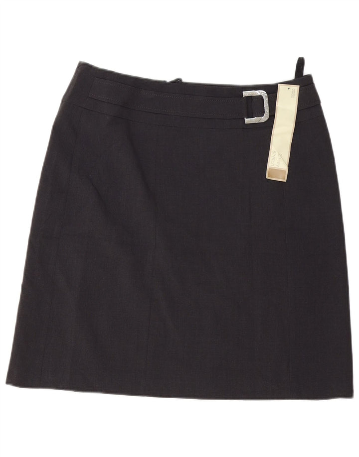 Marks & Spencer A-line nederdel til kvinder UK 12 Medium W32 Grå polyester