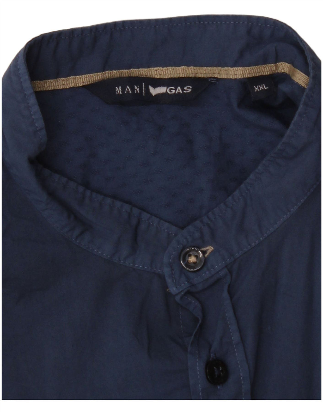 GAS Mens Shirt 2XL Navy Blue Cotton
