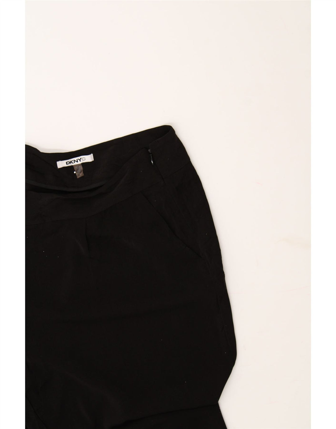 DKNY Womens High Waist Bermuda Shorts US 14 XL W36  Black Polyester Vintage Dkny and Second-Hand Dkny from Messina Hembry 