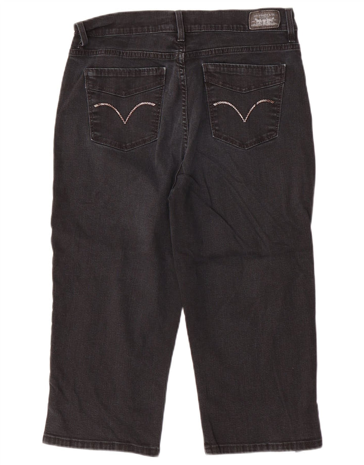 Levi's Dame Højtaljede Capri Jeans US 12 Large W30 L19 Grå Bomuld