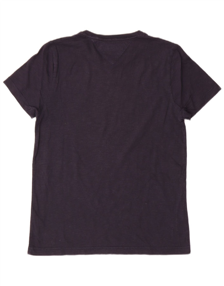 Tommy Hilfiger Herre T-shirt Top Lille marineblå bomuld
