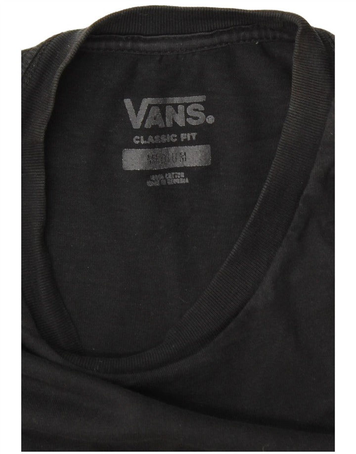 Vans Herre Classic Fit T-Shirt Top Medium Sort Bomuld
