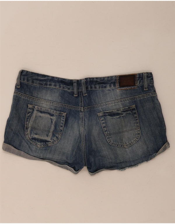 Superdry Womens Denim Shorts W32 Large Blue Cotton
