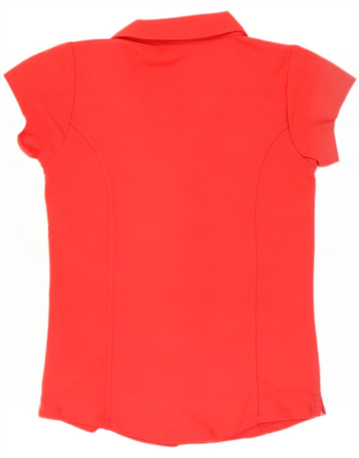Guess Dame Polo Shirt UK 12 Medium Rød Bomuld