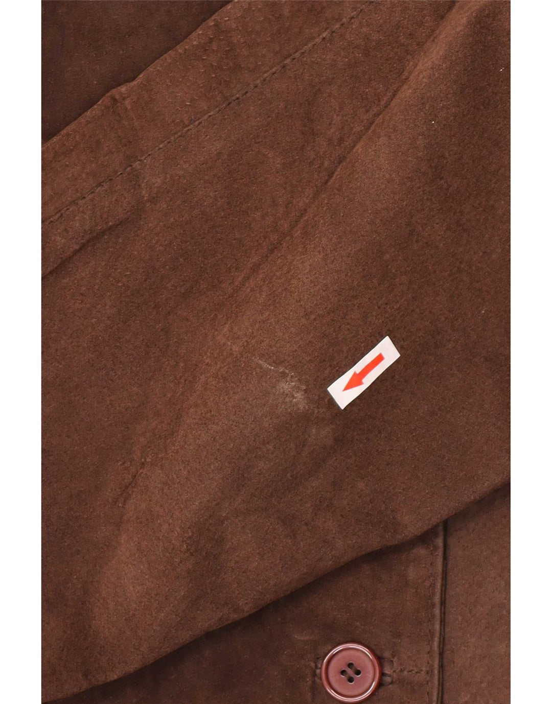Vintage Dame Loose Fit Læderjakke UK 14 Medium Brun Læder