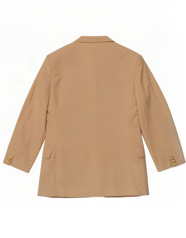 Max Mara Dame 2 Button Blazer Jacket UK 12 Medium Beige Silke