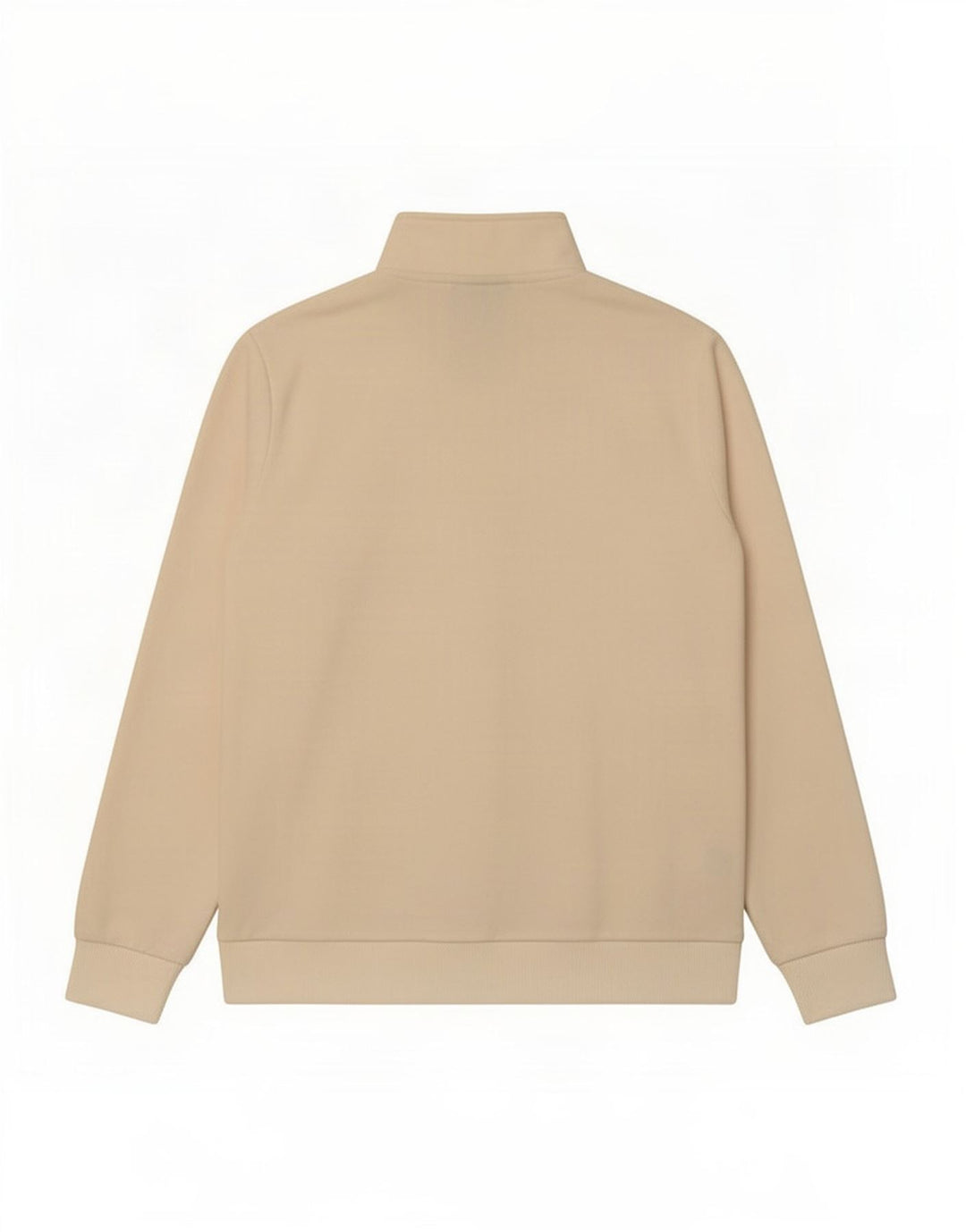 Nautica Herre grafisk lynlås-hals Fleece Jumper Medium Beige Polyester