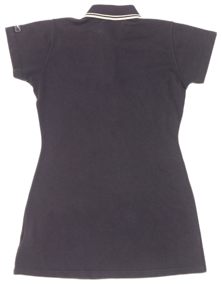 Reebok Dame Polo Dress UK 12 Medium Navy Blue Polyester