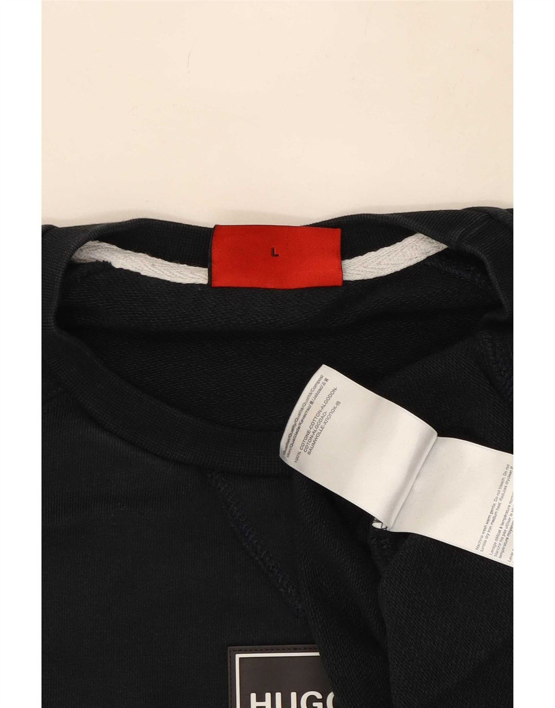 Hugo Boss Herre Sweatshirt Jumper Stor Marineblå Bomuld