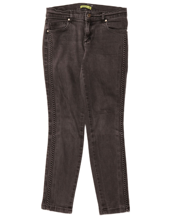 Versace Dame Slim Jeans IT 42 Medium W30 L29 Grå Bomuld