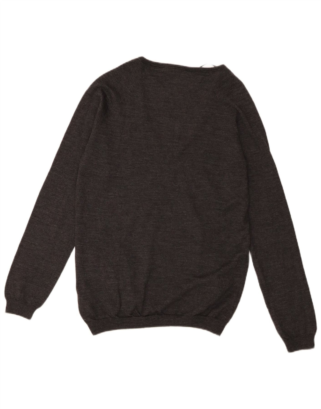 Massimo Dutti Dame V-hals sweater UK 12 Medium Grå Uld