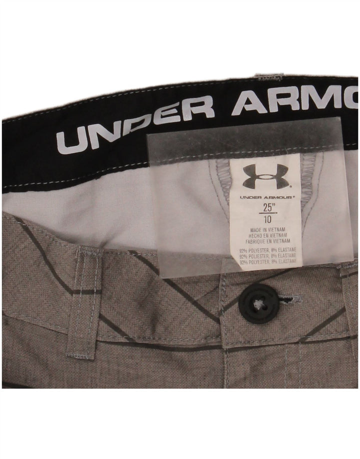 Under Armour Boys Chino Shorts 9-10 år W25 Gråstribet polyester