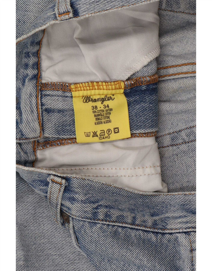 Wrangler Mens IDAHO Straight Jeans W38 L30 Blue Cotton
