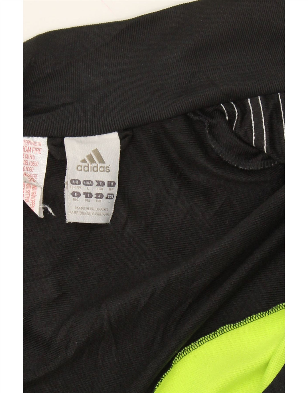 ADIDAS Boys Tracksuit Top Jacket 13-14 Years Black Colourblock Polyester Vintage Adidas and Second-Hand Adidas from Messina Hembry 