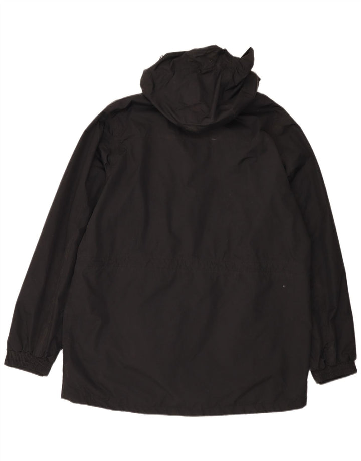 Mountain Warehouse Herre Hooded Raincoat UK 40 Large Black Nylon