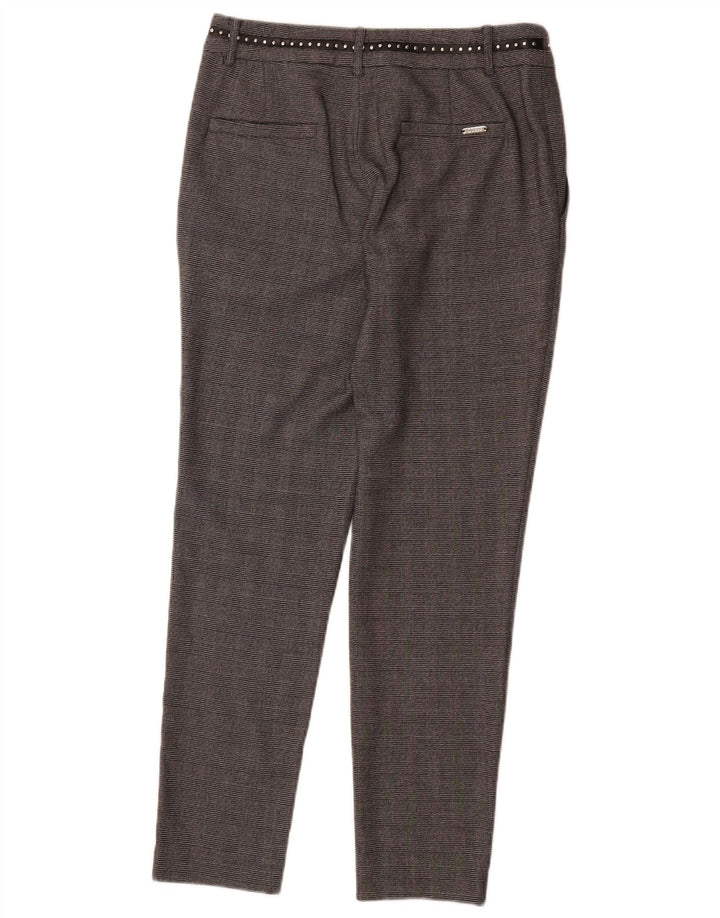 Guess Slim Chino-bukser til kvinder W27 L28 Grå ternet polyester