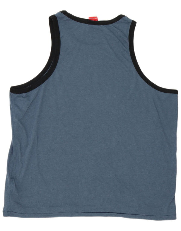 Nike Herre grafisk vest Top XL Blå Bomuld