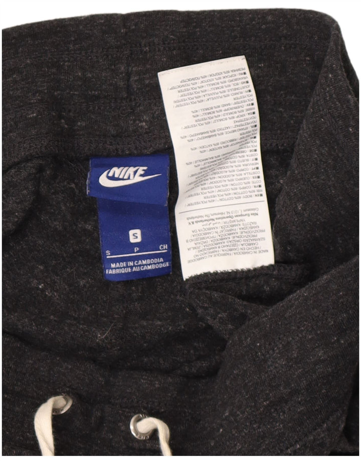 NIKE Grafisk træningsdragtbukser til kvinder Joggers UK 10 Små grå flækkede