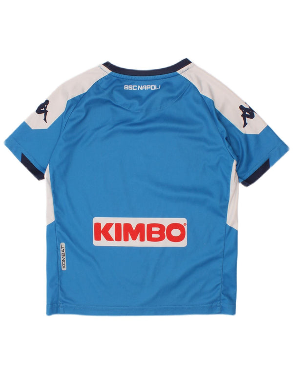 Kappa Boys Grafisk T-Shirt Top 4-5 år Blå Colourblock