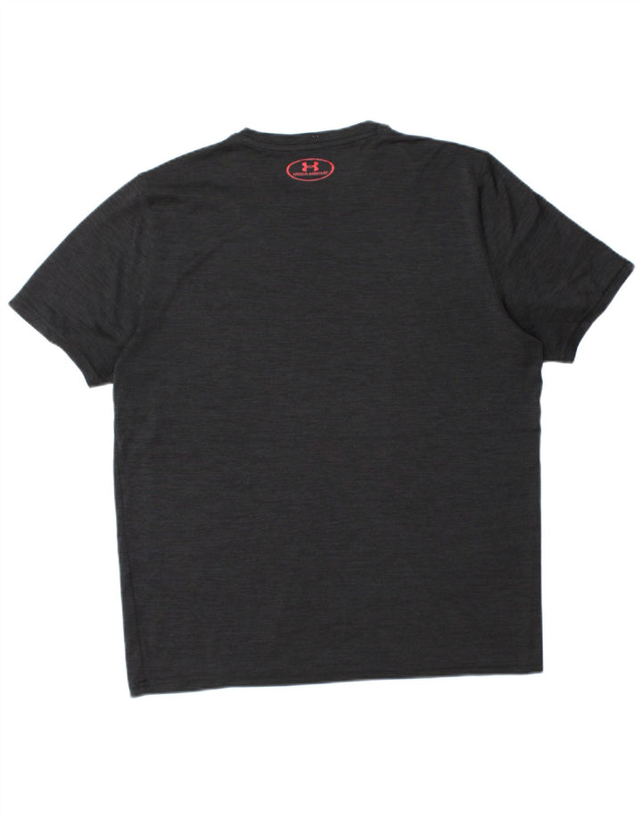 UNDER ARMOUR Herre Heat Gear Grafisk T-Shirt Top Medium Sort