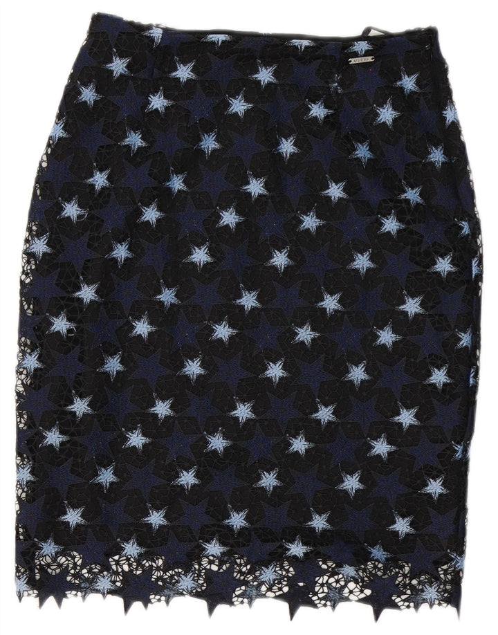 Guess Pencil Skirt til kvinder W27 Small Navy Blue Polyester
