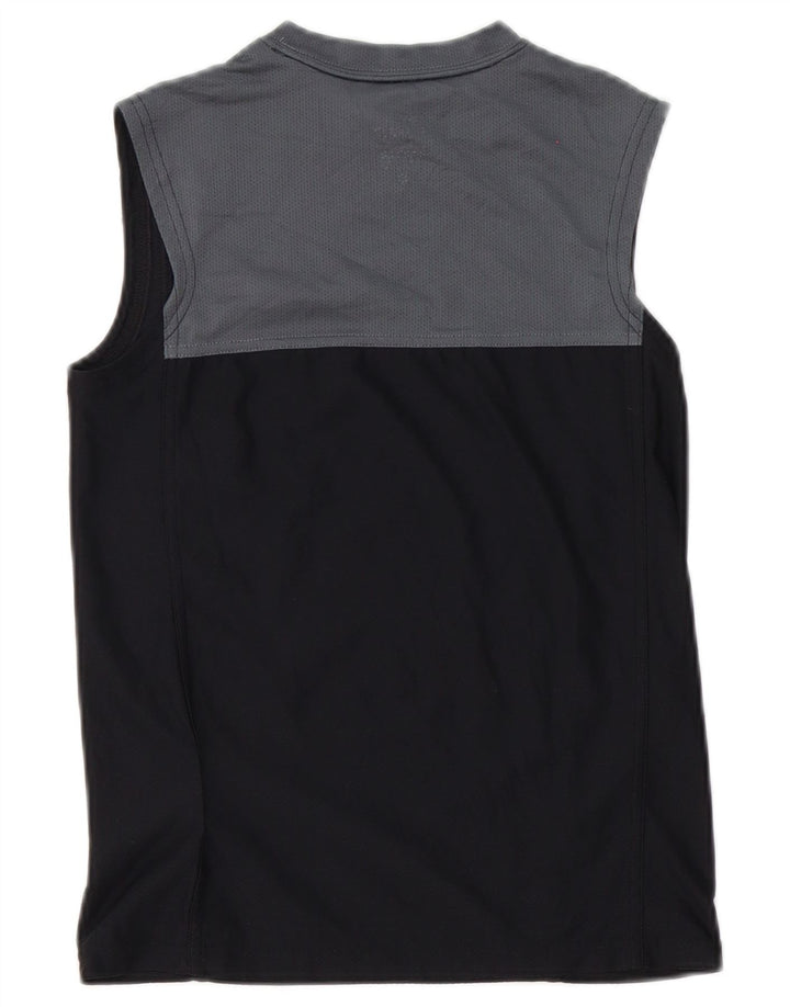 Nike Dame Dri Fit Vest Top UK 10 Small Black Colourblock Polyester