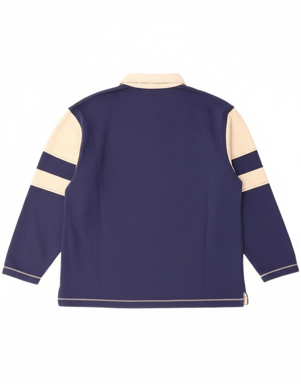 Lotto drenge grafisk sweatshirt med polo hals 14-15 år 3XL marineblå