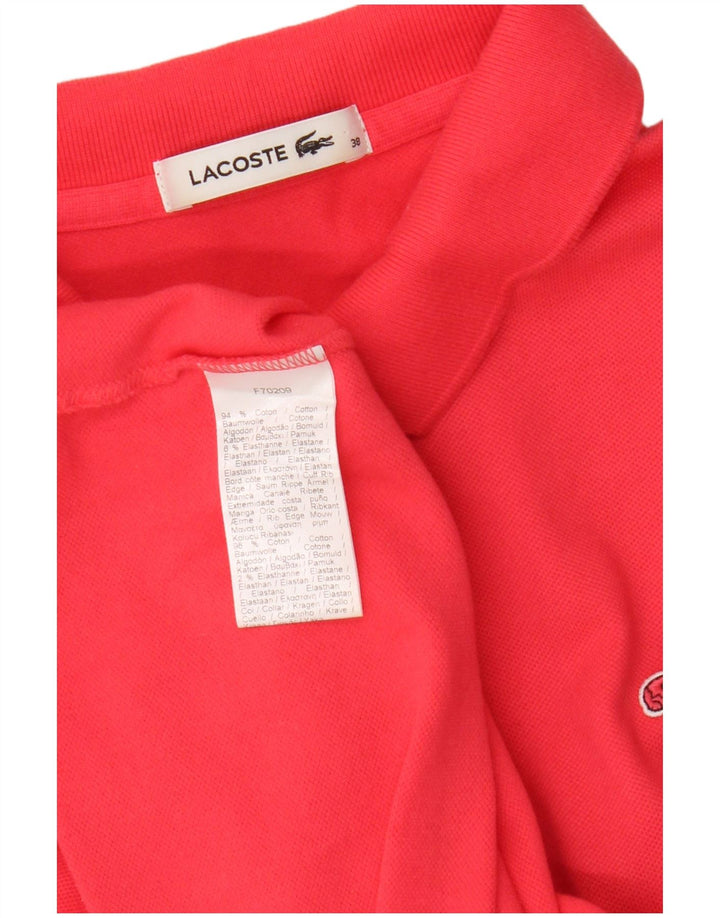 Lacoste Dame Polo Shirt Størrelse 38 Medium Rød Bomuld