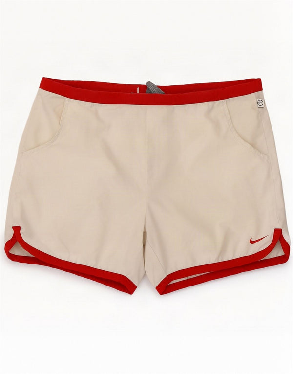 Nike Girls Sport Shorts 12-13 Years Large White Colourblock Polyester