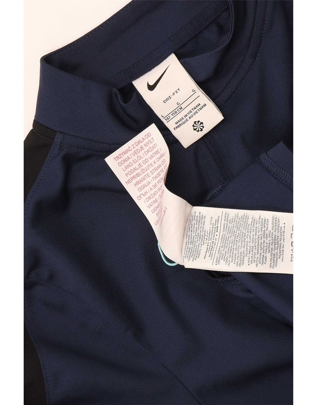 Nike drenge Dri Fit træningsdragt topjakke 12-13 år Stor marineblå