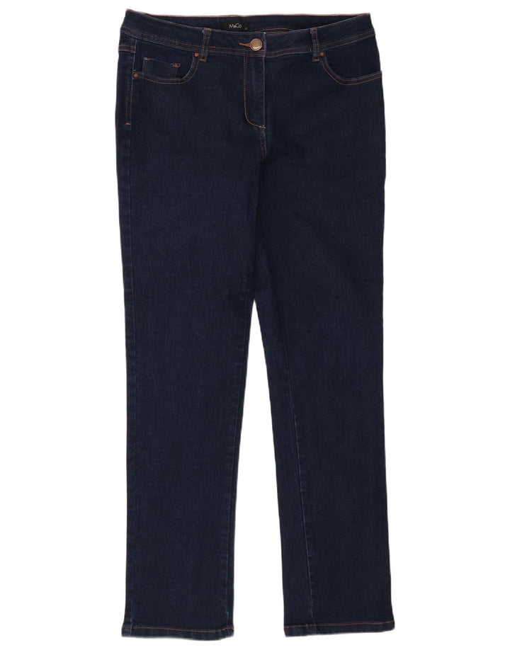 M&Co Dame Slim Jeans UK 12 Medium W32 L31 Marineblå Bomuld