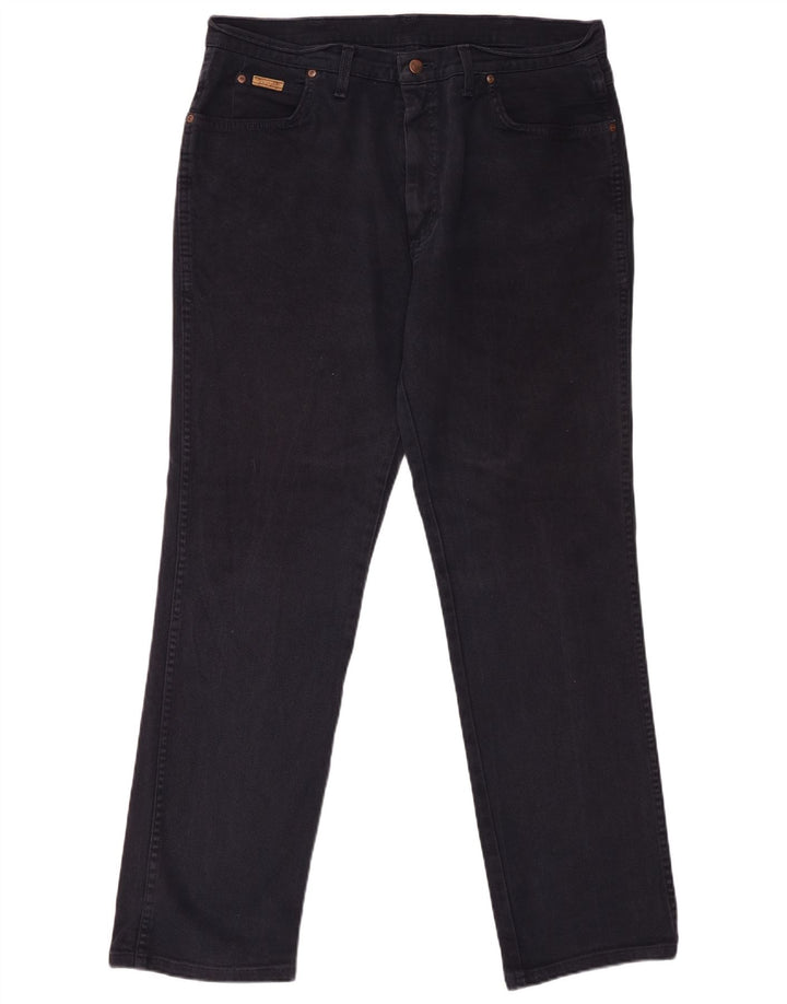 WRANGLER Herre Texas Straight Jeans W38 L34 Marineblå Bomuld