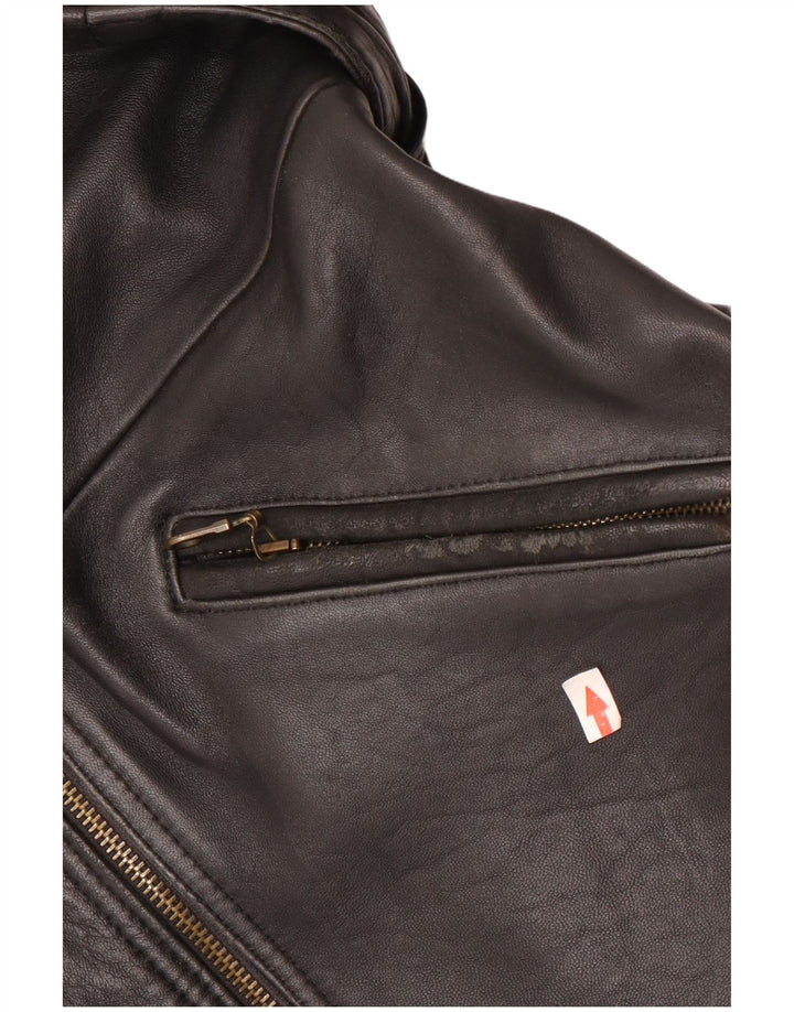 Joy Dame Oversized Læderjakke IT 42 Medium Sort