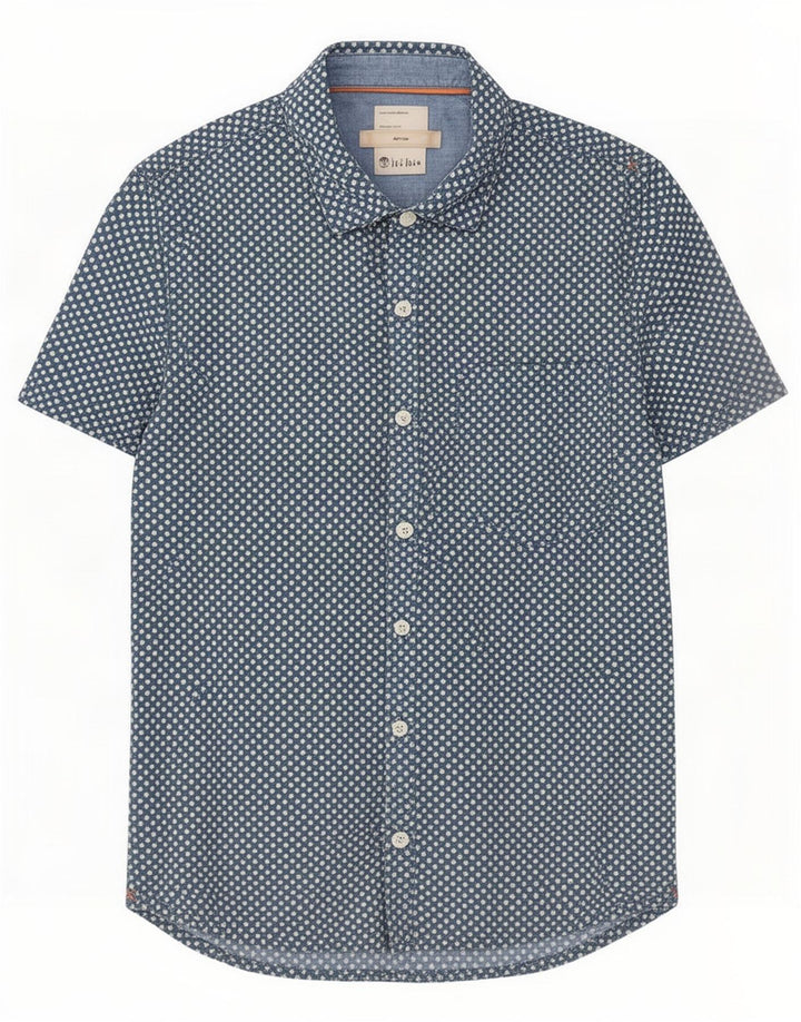 Fat Face Herre kortærmet skjorte Medium Green Polka Dot Bomuld