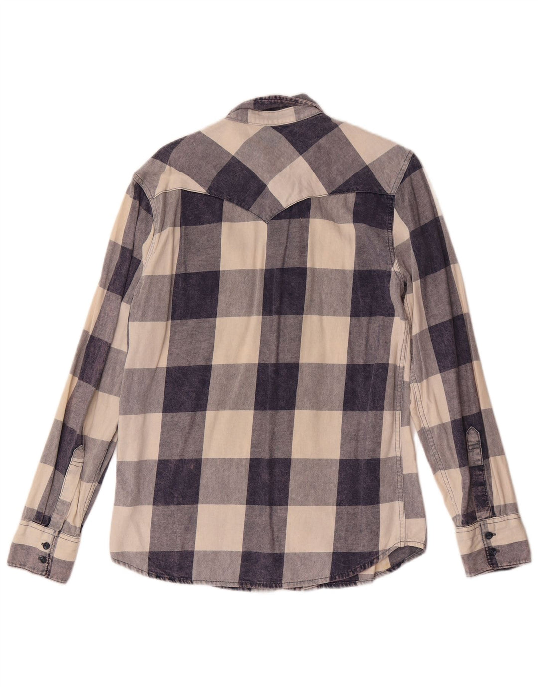 Levi's Flanelskjorte til mænd, lille marineblå ternet bomuld