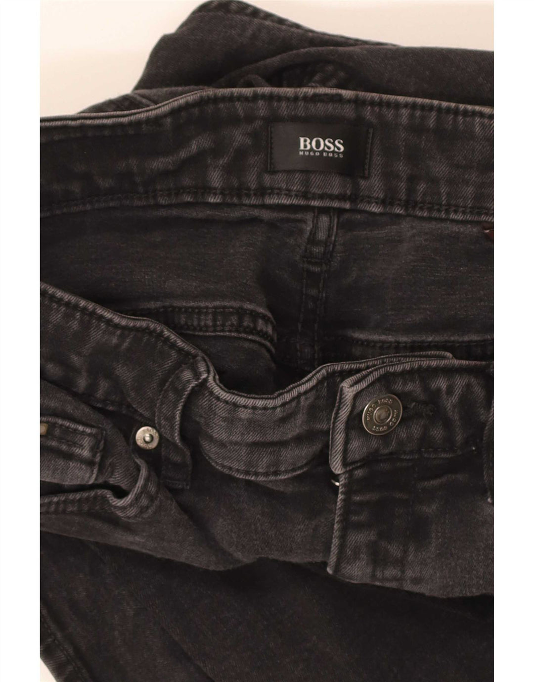 Hugo Boss Herre Slim Jeans W30 L31 Sort Bomuld