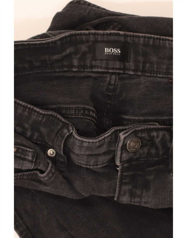 Hugo Boss Herre Slim Jeans W30 L31 Sort Bomuld