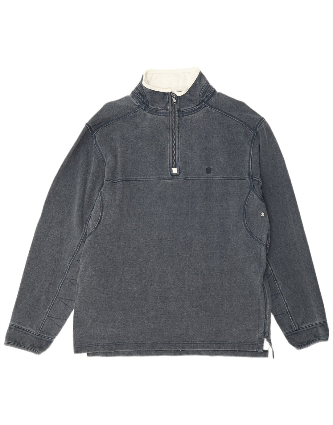 Besætningsbeklædning Herre Zip Neck Sweatshirt Jumper Medium Grå Bomuld